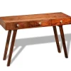 vidaXL Table console avec 3 tiroirs 76 cm Bois massif