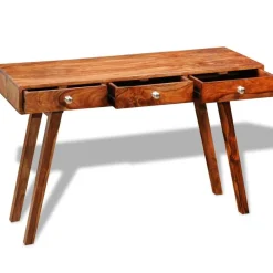 vidaXL Table console avec 3 tiroirs 76 cm Bois massif