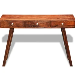 vidaXL Table console avec 3 tiroirs 76 cm Bois massif