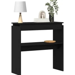 Tables-vidaXL Table console 80x30x80 cm bois d'ingénierie Blanc