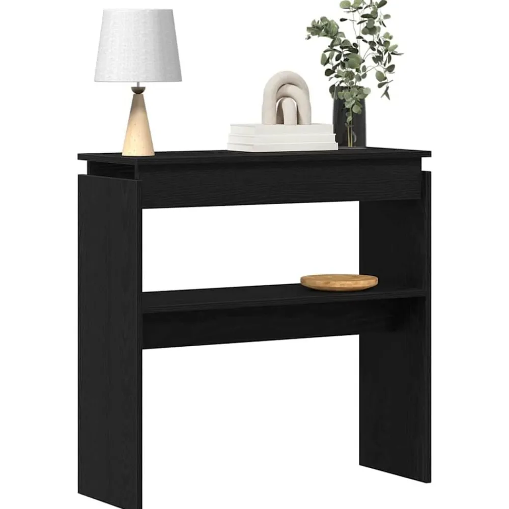 Tables-vidaXL Table console 80x30x80 cm bois d'ingénierie Blanc