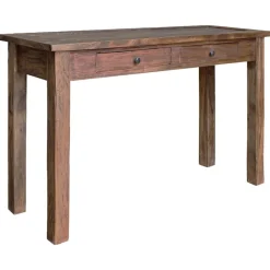 Tables-vidaXL Table console bois d'acajou massif 123x42x75 cm