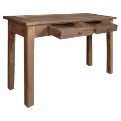 Tables-vidaXL Table console bois d'acajou massif 123x42x75 cm