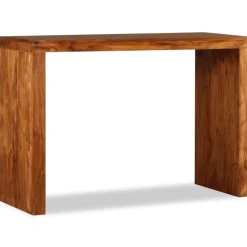 vidaXL Table console Bois massif avec finition miel 110x40x76 cm