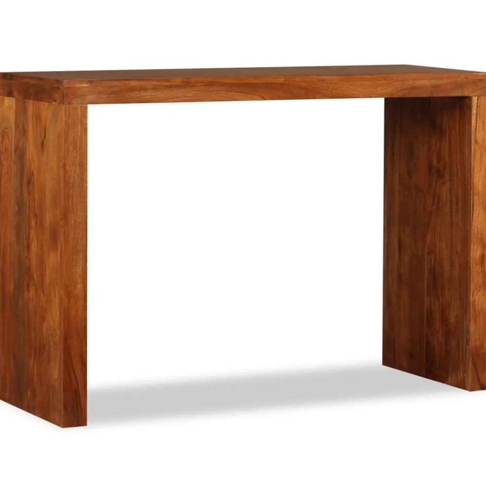 vidaXL Table console Bois massif avec finition miel 110x40x76 cm