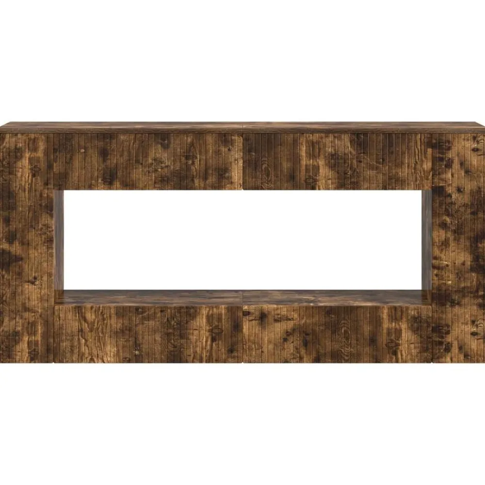 Tables-vidaXL Table console Chêne Fumé 155 x 29 x 74 cm Bois d’ingénierie Chêne fumé