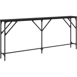 Tables-vidaXL Table console Chêne noir 180 x 23 x 75 cm Ch&ecirc;ne noir