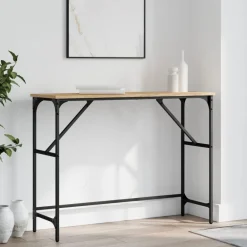 Tables-vidaXL Table console chêne sonoma 100x32x75 cm bois d'ingénierie Ch&ecirc;ne sonoma