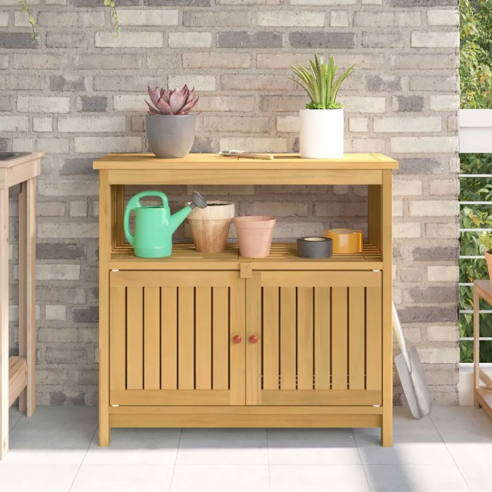 Mobilier De Jardin-vidaXL Table console de jardin 80x35x75 cm bois massif d'acacia