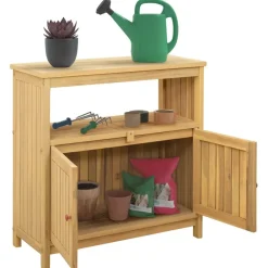 Mobilier De Jardin-vidaXL Table console de jardin 80x35x75 cm bois massif d'acacia