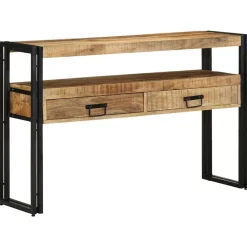 Tables-vidaXL Table console Marron 120 x 33 x 75 cm Bois de mangue massif