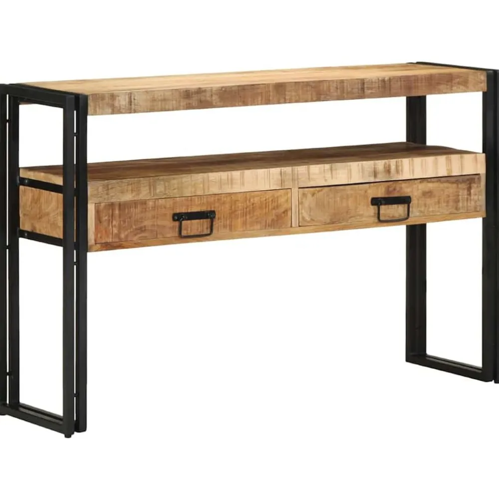 Tables-vidaXL Table console Marron 120 x 33 x 75 cm Bois de mangue massif