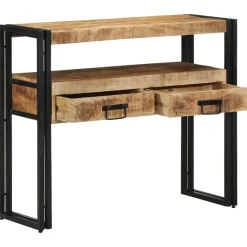 vidaXL Table console Marron 90 x 33 x 75 cm Bois de mangue massif