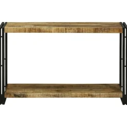 vidaXL Table console Marron 120 x 33 x 75 cm Bois de mangue massif