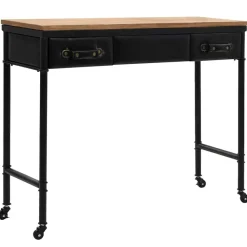 vidaXL Table console MDF et bois de sapin 100 x 33,5 x 80 cm