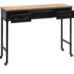 vidaXL Table console MDF et bois de sapin 100 x 33,5 x 80 cm