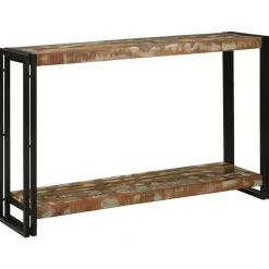 vidaXL Table console Multicolore 120 x 33 x 75 cm Bois Recyclé Solide