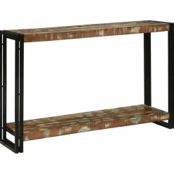 vidaXL Table console Multicolore 120 x 33 x 75 cm Bois Recyclé Solide