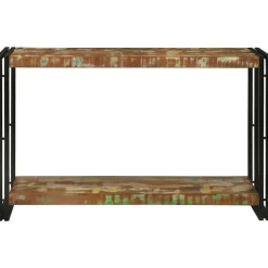 vidaXL Table console Multicolore 120 x 33 x 75 cm Bois Recyclé Solide
