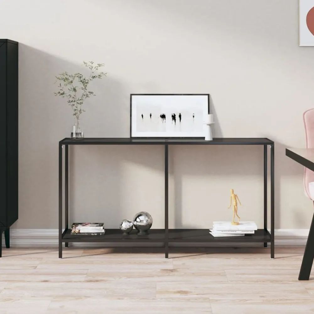 vidaXL Table console 140x35x75,5 cm Verre trempé