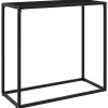 vidaXL Table console Noir 80x35x75 cm Verre trempé