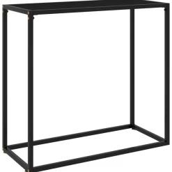 vidaXL Table console Noir 80x35x75 cm Verre trempé
