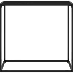 vidaXL Table console Noir 80x35x75 cm Verre trempé