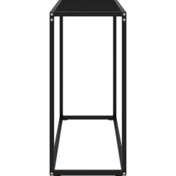 vidaXL Table console Noir 80x35x75 cm Verre trempé