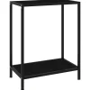 Tables-vidaXL Table console Noir 60x35x75 cm Verre trempé