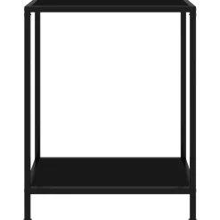 Tables-vidaXL Table console Noir 60x35x75 cm Verre trempé