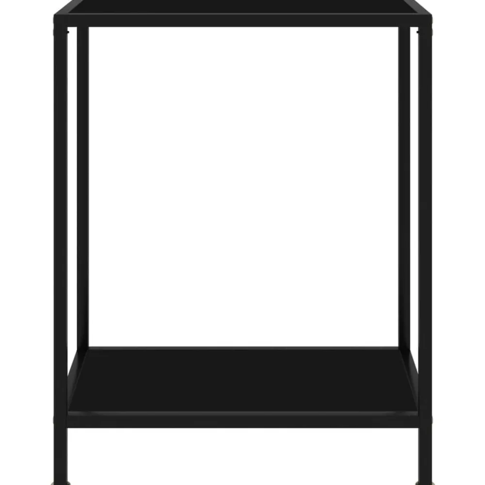 Tables-vidaXL Table console Noir 60x35x75 cm Verre trempé