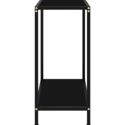 Tables-vidaXL Table console Noir 60x35x75 cm Verre trempé
