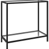 Tables-vidaXL Table console Transparent 80x35x75 cm Verre trempé