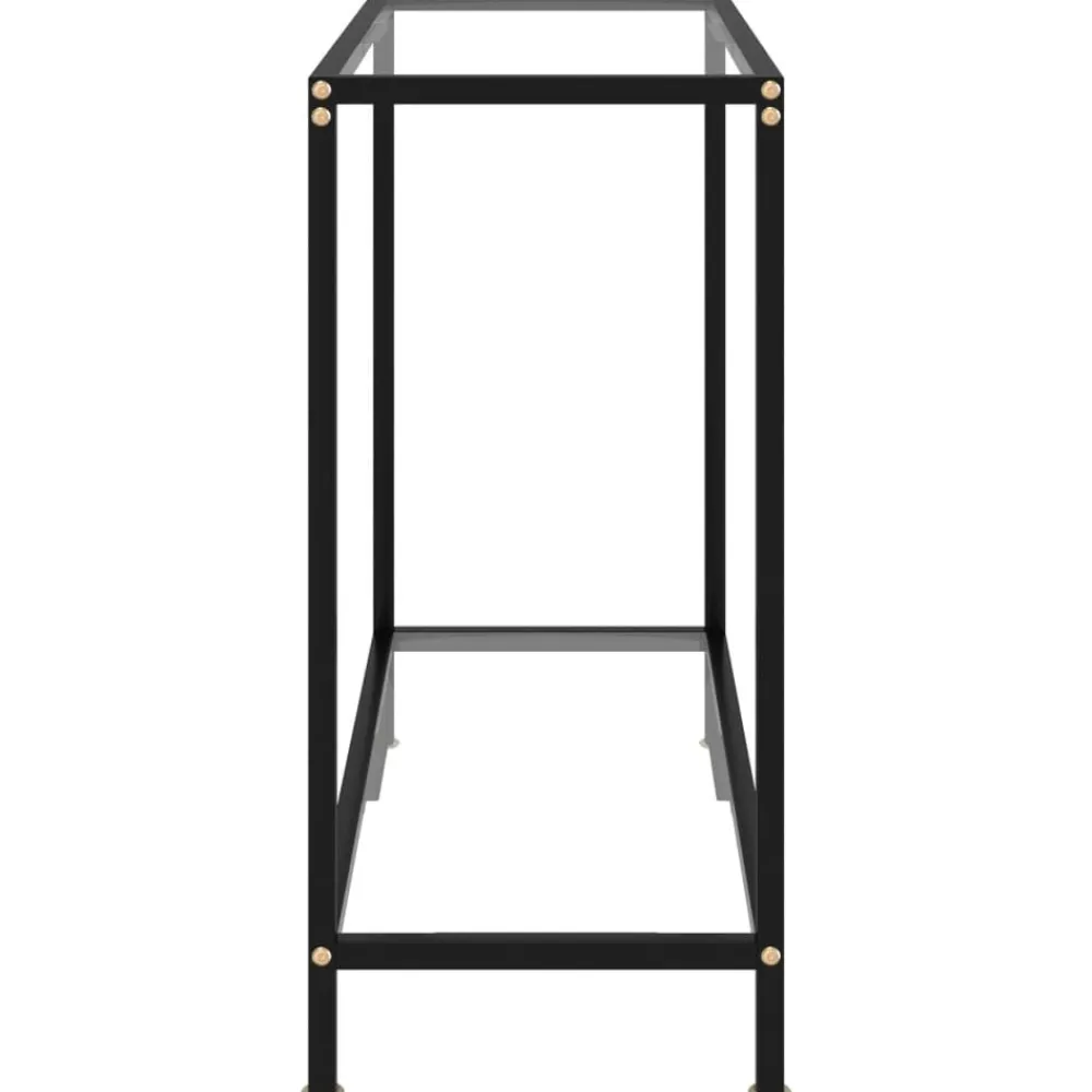 Tables-vidaXL Table console Transparent 80x35x75 cm Verre trempé