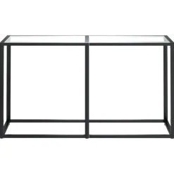 vidaXL Table console 140x35x75,5 cm Verre trempé