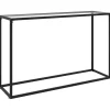 vidaXL Table console Transparent 120x35x75 cm Verre trempé
