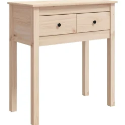 Tables-vidaXL Table console 70x35x75 cm Bois massif de pin Naturel