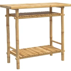 vidaXL Table console 90x37x75 cm bambou