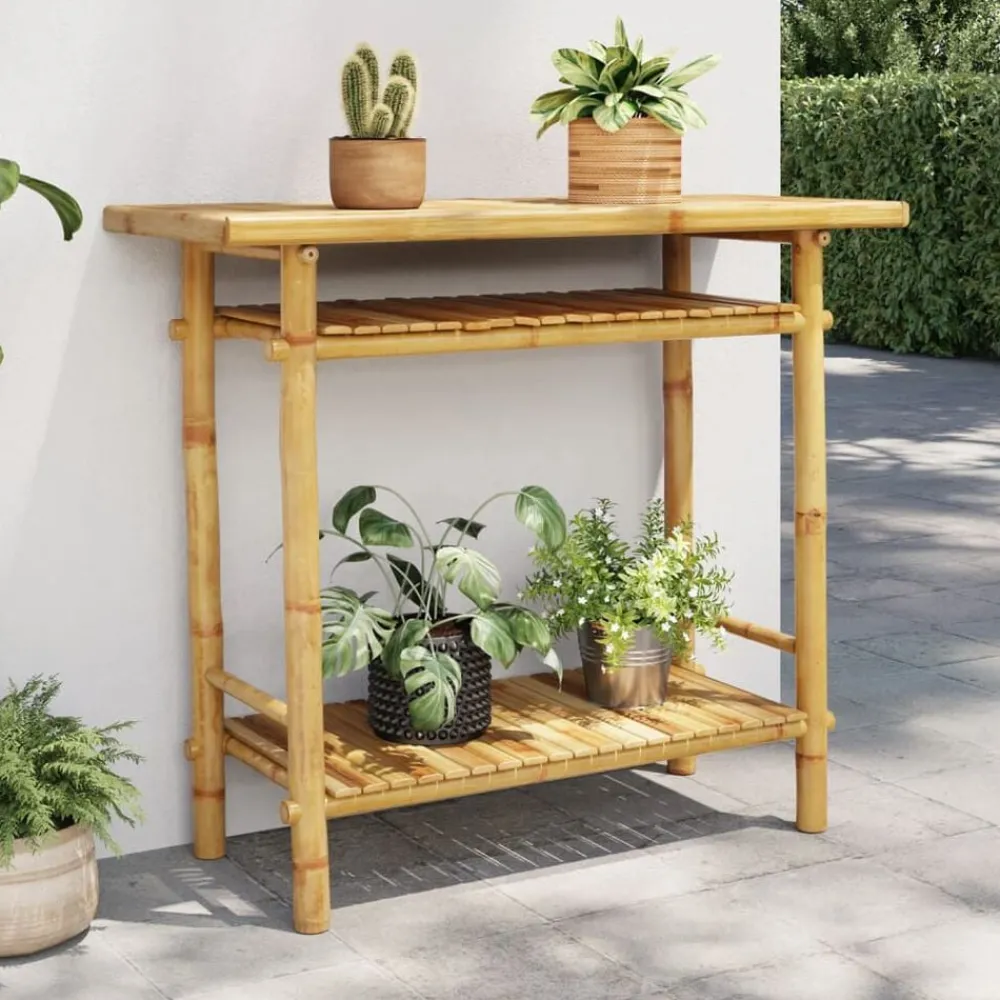 vidaXL Table console 90x37x75 cm bambou