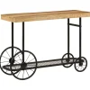 Tables-vidaXL Table console 112x36x76 cm bois massif de manguier et fer
