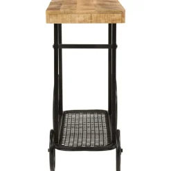 Tables-vidaXL Table console 112x36x76 cm bois massif de manguier et fer