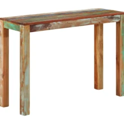 vidaXL Table console 110x35x76 cm Bois de récupération massif
