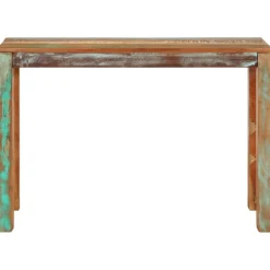 vidaXL Table console 110x35x76 cm Bois de récupération massif