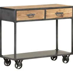vidaXL Table console 90x35x74 cm Bois de récupération massif