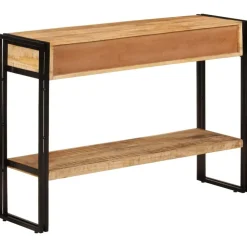 Tables-vidaXL Table console 110x30x76 cm Bois de manguier solide