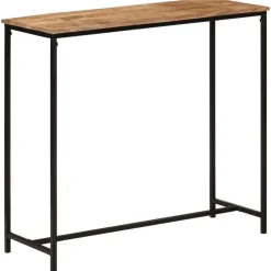 vidaXL Table console 80x30x74 cm bois massif de manguier et fer