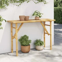 Tables-vidaXL Table console 115x39x75 cm bambou