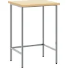 Accessoires De Quincaillerie-vidaXL Table d'angle Gris 55 x 55 x 85 cm Acier et bois laminé