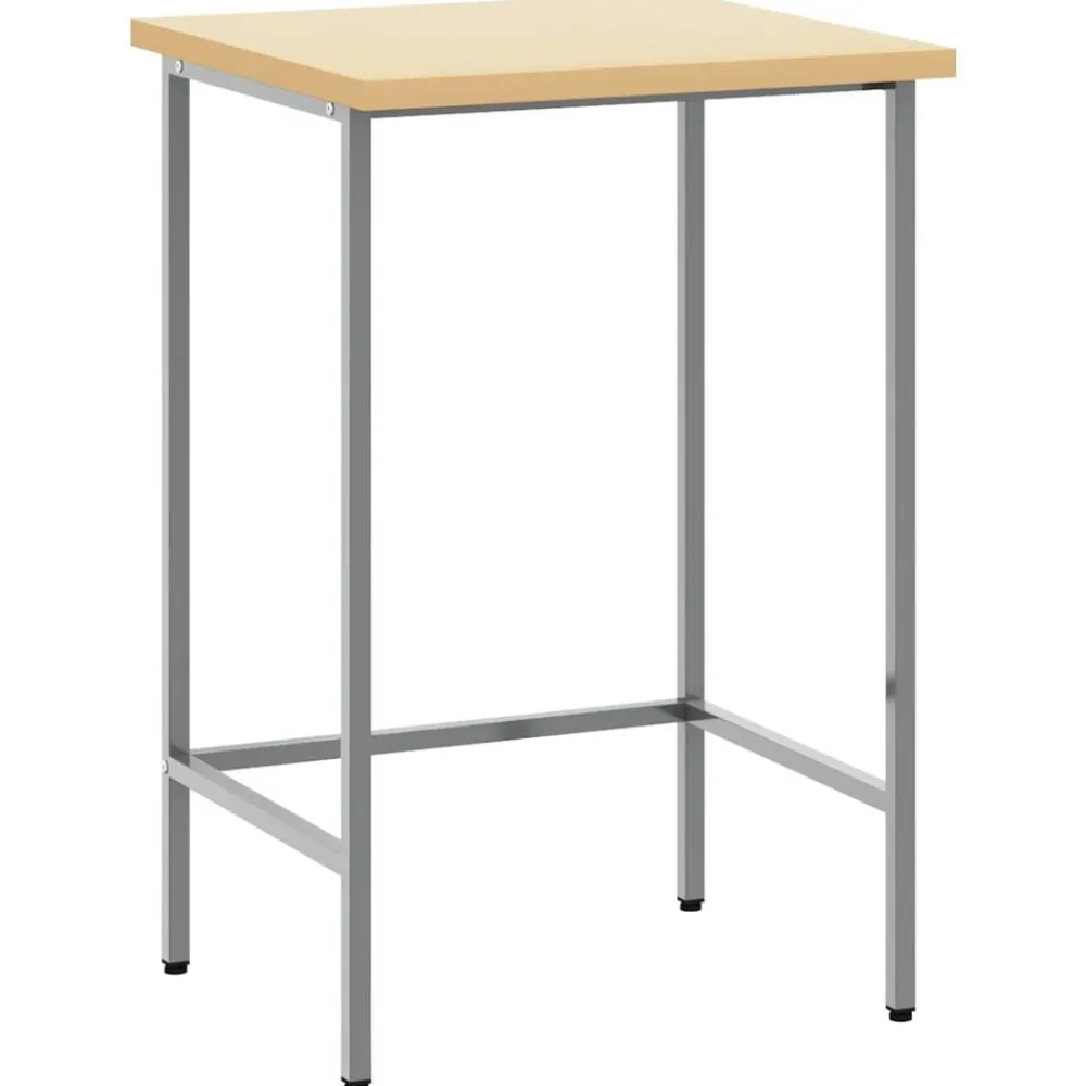 Accessoires De Quincaillerie-vidaXL Table d'angle Gris 55 x 55 x 85 cm Acier et bois laminé