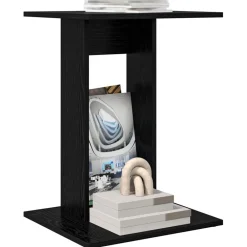 Tables-vidaXL Table d'appoint Chêne noir 45 x 40 x 62,5 cm Bois d'ingénierie Ch&ecirc;ne noir
